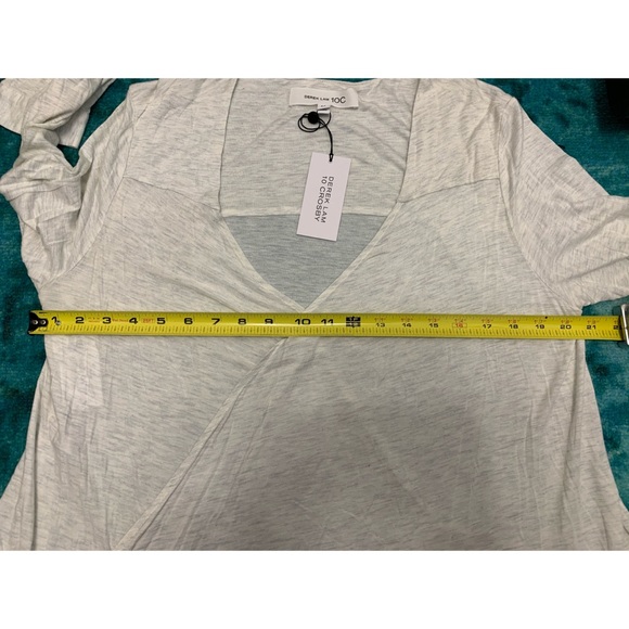Derek Lam 10 Crosby Drape Front Top Oatmeal - Picture 11 of 12